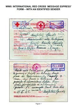WWII: International Red X Form with an Identified Sender