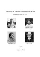 EUROPEANS IN BRITISH ADMINISTERED EAST AFRICA 
A Biographical  Listing 1888 - 1905