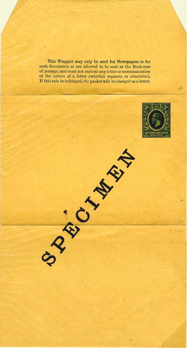 GV Postal Stationery Newspaper wrapper SPECIMEN
